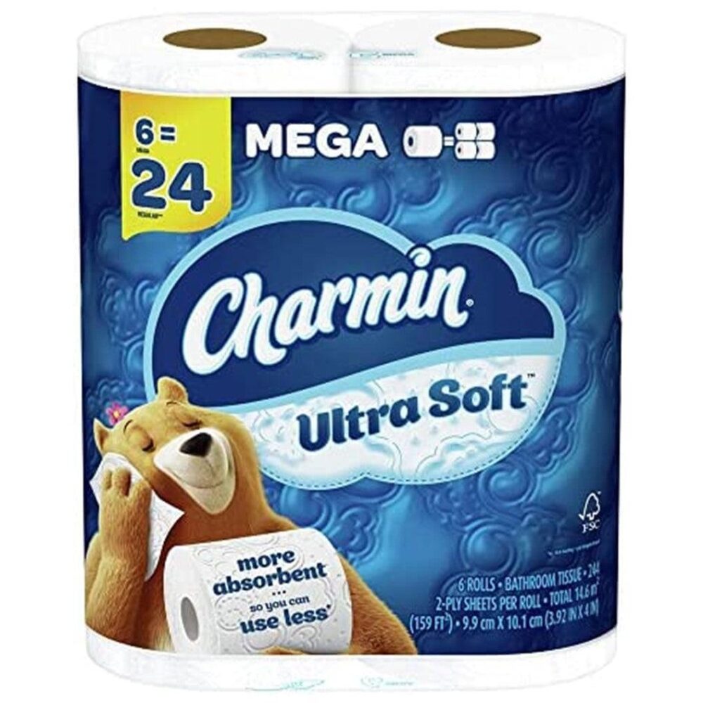 Charmin Toilet Paper Ultra Soft Mega Roll 6 Pack