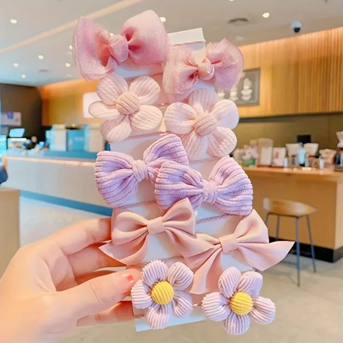 10pcs Fabric Hair Ties Set for Women